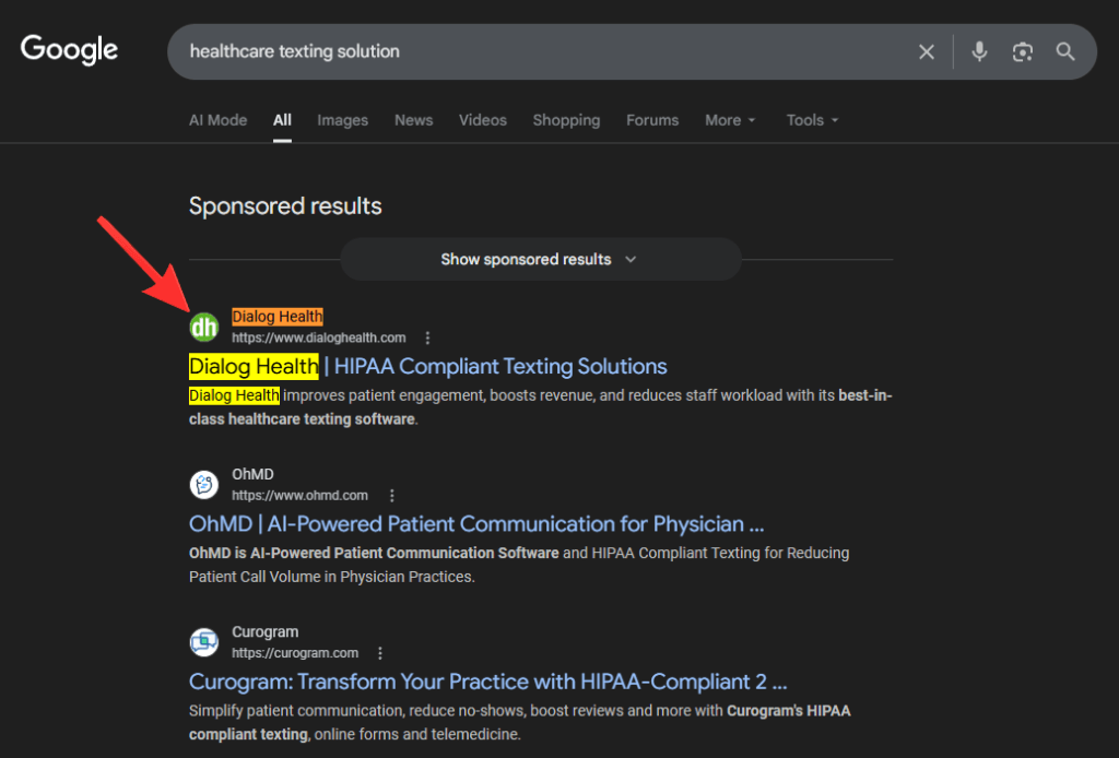 Dialog Health - healthcare texting solution #1 screenshot